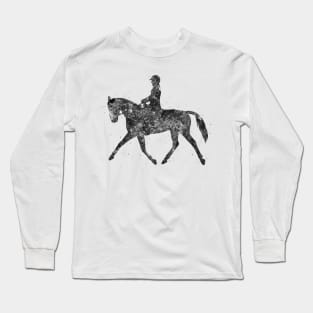 Equestrian black and white Long Sleeve T-Shirt